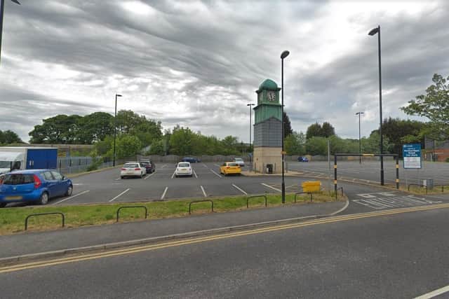 The current Netherfield Road car park site, complete with the clock tower.