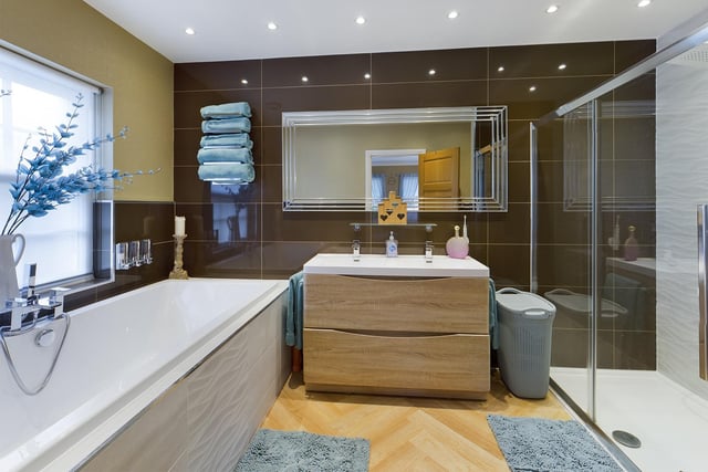 One of the bath and shower room facilities in the Stepney Grove property.