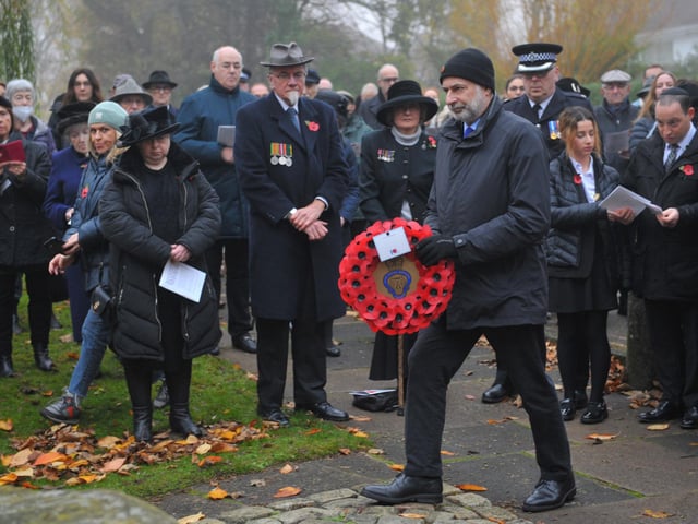 Fabian Hamilton MP Leeds North East lays a wreath at the Leeds Jewish Community Annual Yahrzeit Memorial Service.