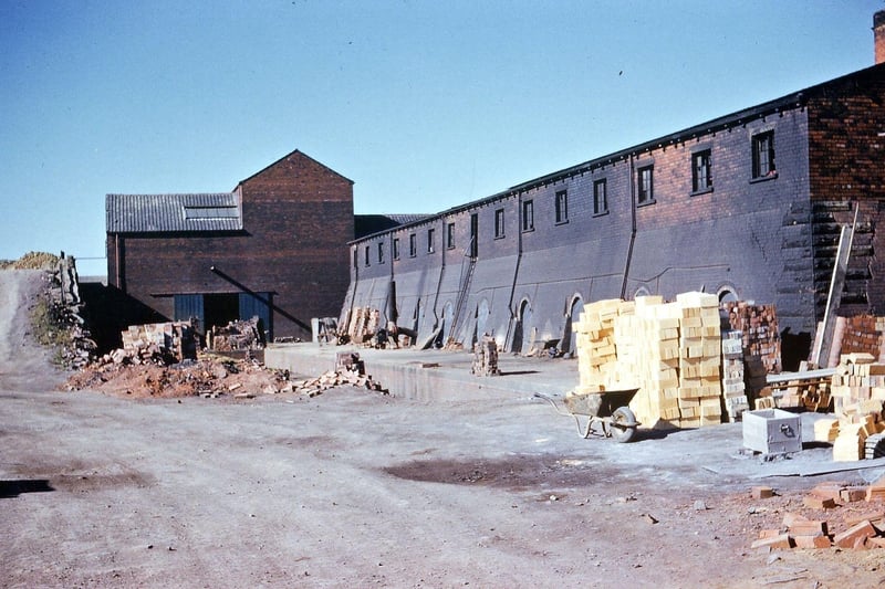 The brick kilns at Armitage Brickworks in June 1960.