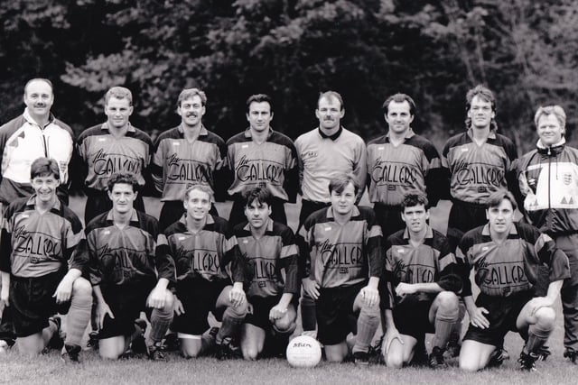 Bardsey who  played in the Harrogate Claro League, pictured in November 1991. Bark row, from left, are Graham Hopton, Justin Gilmore, Steve Rigg, Martin Schneider, Keith Wetherop, Charlie Dawson, Ronnie McMahon and Steve Burrow. Front row, from left are Chris Mills, Richard Cooney, Chris Cliff, Paddy Flannery, Stuart Clark and Craig Sidda.