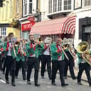 Hebden Bridge Band march through Wetherby