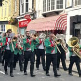 Hebden Bridge Band march through Wetherby