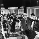 TV's Antiques Roadshow stopped off at Harrogate in July 1982. Pictured is antiques aficionado Arthur Negus who was as expert at handling people as he was at handling the past's treasures.