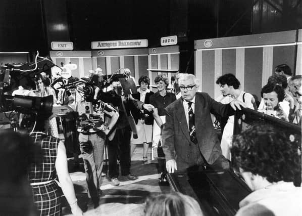 TV's Antiques Roadshow stopped off at Harrogate in July 1982. Pictured is antiques aficionado Arthur Negus who was as expert at handling people as he was at handling the past's treasures.