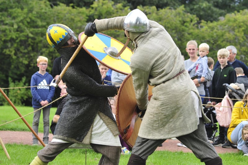 The battle re-enactments proved popular with the crowds.