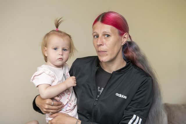 Donna Johnson, of Swarcliffe, with her 15-month-old daughter Rosabella (Photo: Tony Johnson)