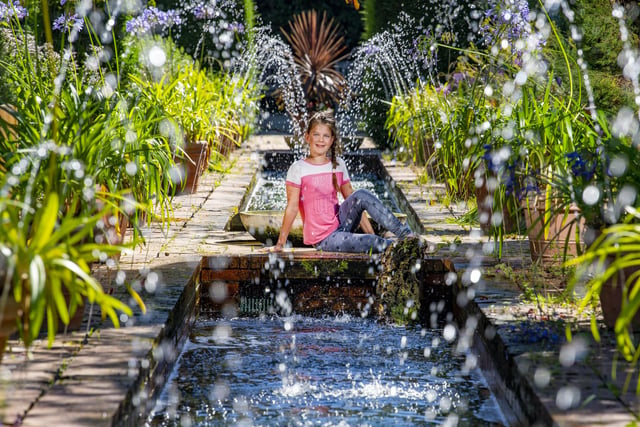 The fountains in the Monet Gardens are among the prettiest features in Roundhay Park. Pictured there during a visit last summer is Aisa Eros, who was visiting Leeds from Hungary during her holidays.