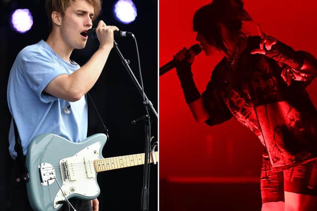 Sam Fender, left, and Billie Eilish, who have been named as headline acts for Leeds Festival 2023. Picture: Getty Images.