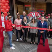 The new burger chain Wendy's has celebrated its grand opening on Briggate, Leeds city centre.