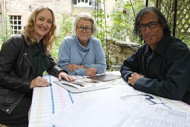 Prof Olusoga with Morag Treanor and Henrietta Thewes, who live in two of the flats in the property featured in the new series of A House Through Time (Picture: BBC/Twenty Twenty Productions Ltd/Richard Ranken)