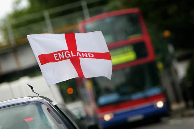 England flags on cars cause drag and higher fuel consumption (photo: Getty Images)