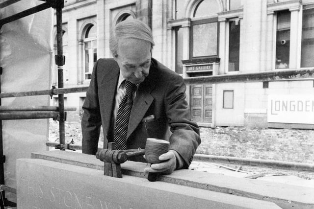 World famous sculptor Henry Moore lays the foundation stone in April 1980 for the new sculpture gallery to be named after him, which would form part of an extension to the City Art Gallery, seen in the background here. Henry Spencer Moore was born in Castleford on July 30, 1898 and became the first student of sculpture at Leeds College of Art & Design in 1919. He became noted for his abstract sculptures of the human figure, often large scale cast bronze or carved marble. Many were reclining figures, such as the one he created to be placed outside the new gallery, or mother-and-child figures. Moore died on August 31, 1986, in Much Hadham, Hertfordshire, where he had lived since 1940.