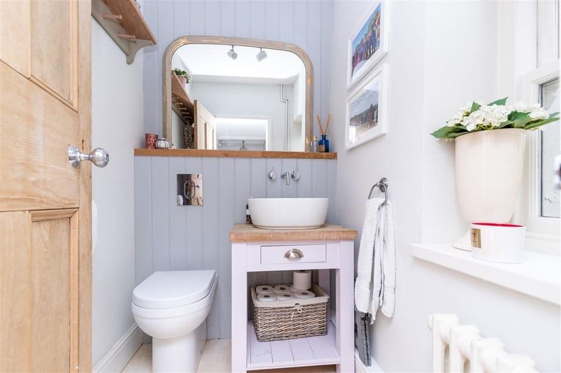 This bathroom has been tastefully designed in keeping with the style of the rest of the property.