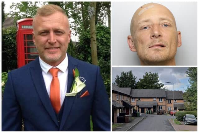 Tony Steel (left) was stabbed to death by Christopher Donaldson (top right) on Parkfield View.