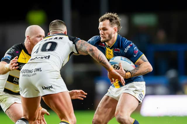 Ethan O'Neill seen in action against York Knights in Betfred Super League round two. Picture by Allan McKenzie/SWpix.com.