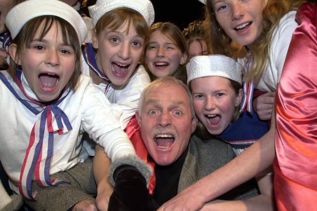 Emmerdale star Chris Chittell, who plays Eric Pollard in the soap, pictured during the Pudsey Christmas lights switch-on on November 16, 2001.