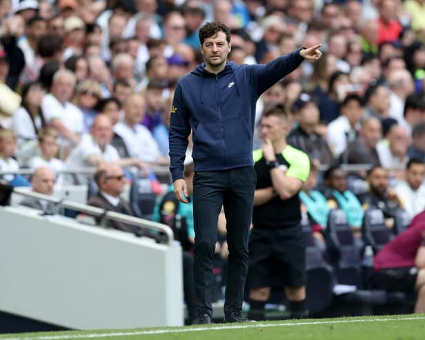 WHITES ADVICE: Issued to Tottenham from interim boss Ryan Mason, above, pictured during last weekend's 3-1 defeat at home to Brentford. 
Photo by Julian Finney/Getty Images.