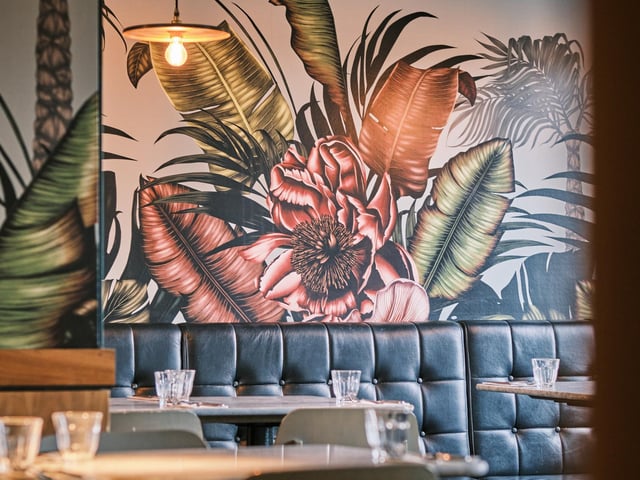 Inspired by nature, it features florals and green foliage