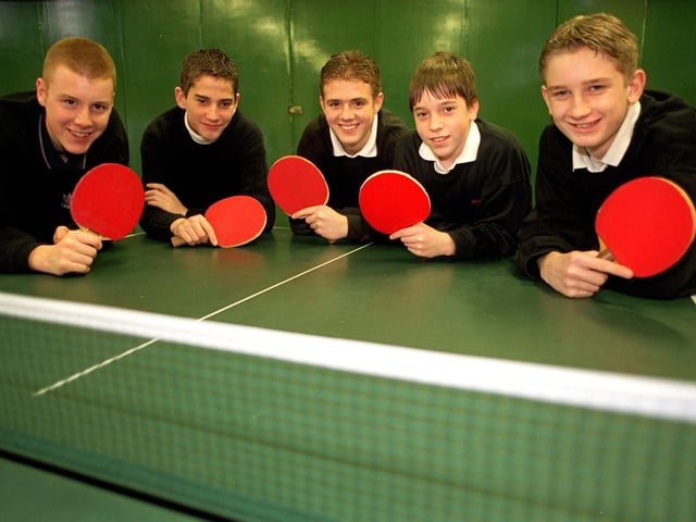 Wortley High School U-16 table tennis team pictured in November 1997. From left, are Richard Howitt, Jason Sharp, James Cuddy, Robert Harrison and Philip Lowe.