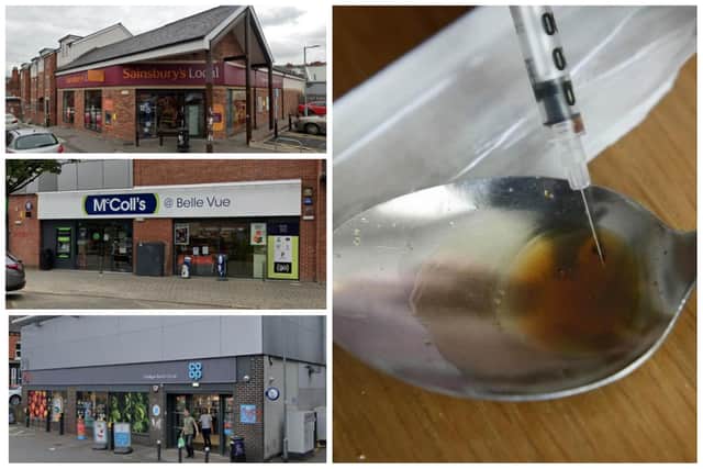 Heroin addict Hooks stole from supermarkets to fund his habit. (pics by Google Maps / PA)