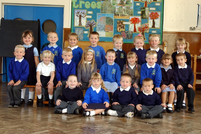 Mrs Finnon's reception class is in the picture in this photo at Simonside Primary School in Jarrow in 2005.