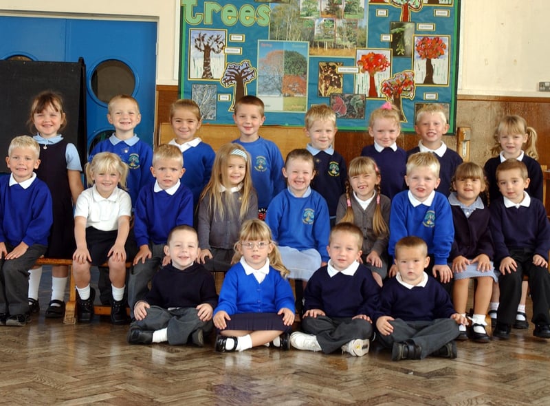 Mrs Finnon's reception class is in the picture in this photo at Simonside Primary School in Jarrow in 2005.