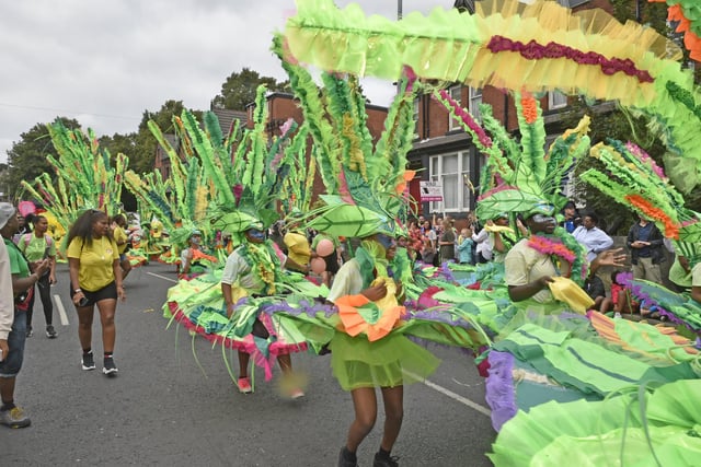 Many wore colourful outfits for the parade.