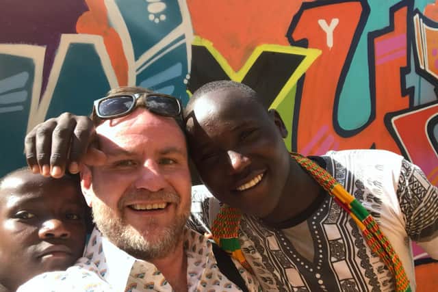 Nicolas worked on a mural in Tanzania three years ago,