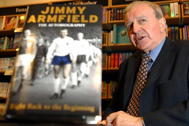 Former  Leeds United Manager and England player Jimmy Armfield was at Waterstones in the city centre in February 2004 to sign copies of his newly-released autobiography.