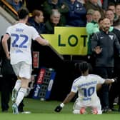 THRILLING WIN - Crysencio Summerville scored twice in the second half as Leeds United came back from 2-0 down at Norwich City to win 3-2 on Daniel Farke's Carrow Road return. Pic: PA