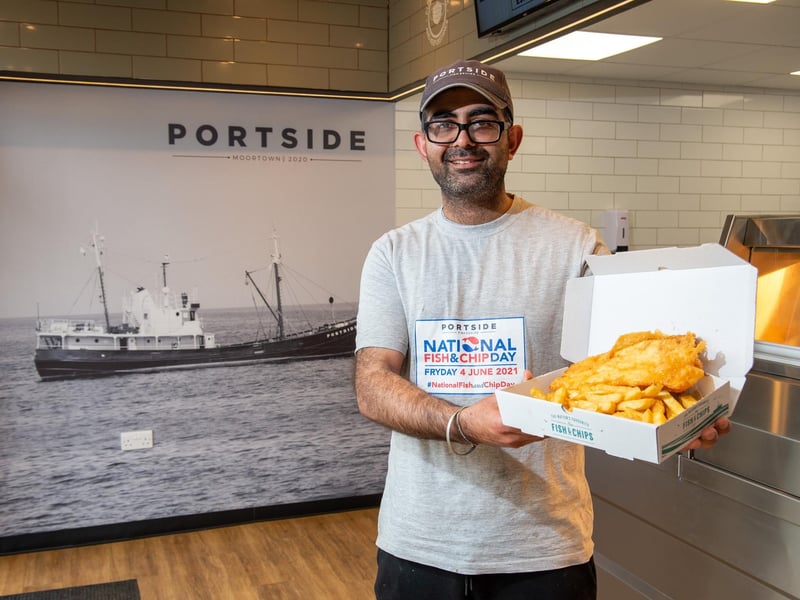Portside, in Moortown, made its way into the Fry Awards 2023 being names in the top-50 best fish and chip shops in the UK. The menu includes specials, deals and pies.