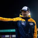 Coach Rohan Smith thanks Leeds Rhinos' fans after Thursday's 26-6 win at Castleford Tigers. Picture by Allan McKenzie/SWpix.com.