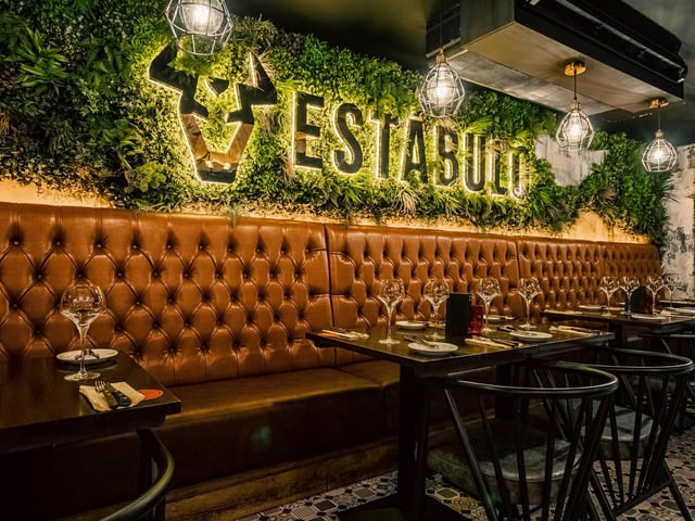 Estabulo Rodizio Bar & Grill in The Light, city centre, honours the Brazilian Gaúcho's traditional method of cooking - with cuts of meat delivered to diners' tables. Diners can eat as much meat as they can stomach, with 15 different cuts to choose from in the evening. Unlimited dinner costs £36.95 on Sunday-Thursday and £39.95 on Friday-Saturday.