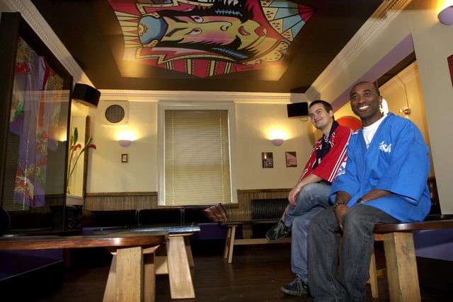 Ben Frost (left) and Randolf Robinson inside the shogun suite at Japanic which used to be The Coburg pub.