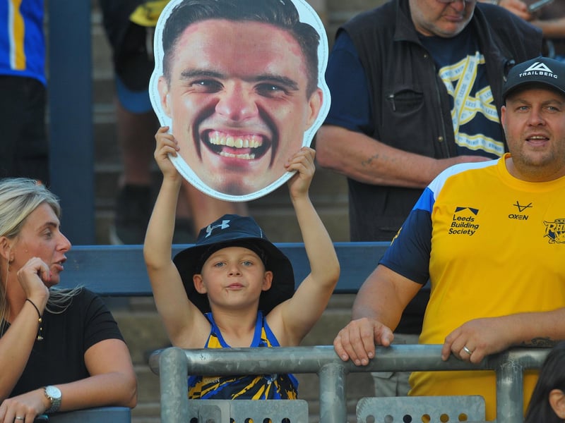 Rhinos fans on the Eastern Terrace at AMT Headingley.