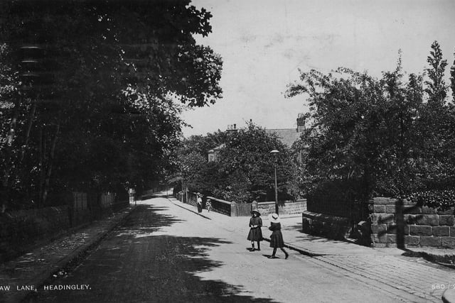 A view of Shaw Lane from a postcard with a postmark of April 18, 1913.