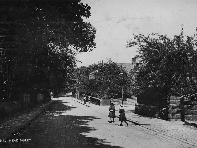 A view of Shaw Lane from a postcard with a postmark of April 18, 1913.