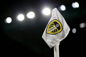 LEEDS, ENGLAND - DECEMBER 21: A general view of the corner flag during the Friendly match between Leeds United and AS Monaco at Elland Road on December 21, 2022 in Leeds, England. (Photo by Ashley Allen/Getty Images)