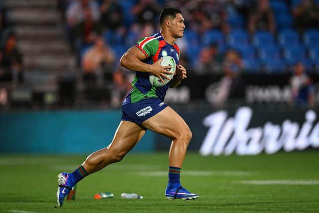Roger Tuivasa-Sheck warms up, ahead of New Zealand Warriors' NRL game against Canberra Raiders earlier this month. Picture by Andrew Cornaga/PhotoSport NZ/SWpix.com.