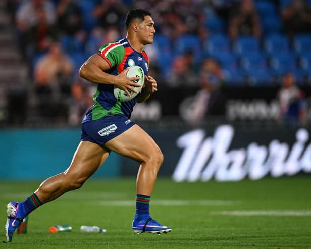 Roger Tuivasa-Sheck warms up, ahead of New Zealand Warriors' NRL game against Canberra Raiders earlier this month. Picture by Andrew Cornaga/PhotoSport NZ/SWpix.com.