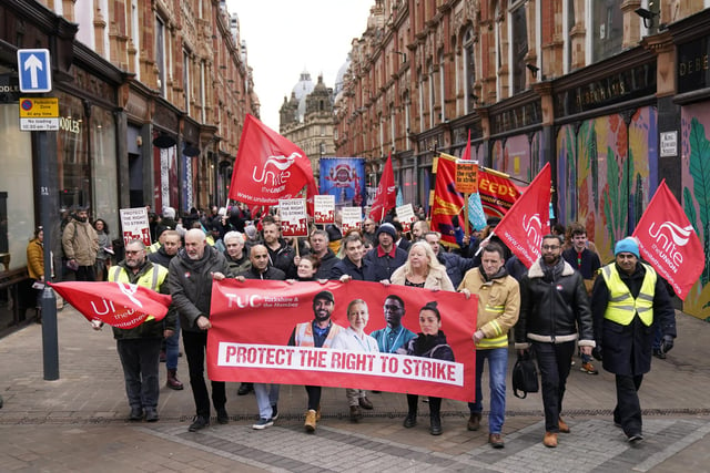 Walkouts by teachers took place on Wednesday – the first of seven days of strikes in February and March.