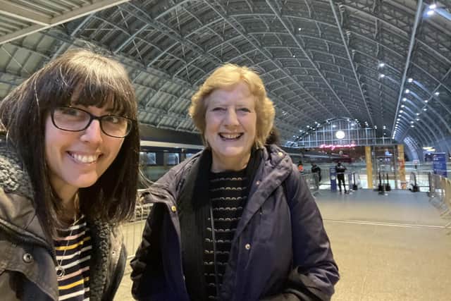 Jules Birkby, from Leeds, and her mum took the overnight train to London on Thursday night and she detailed their journey on Twitter.