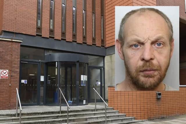 Mark Russell was among the criminals to be sentenced at Leeds Crown Court this week.