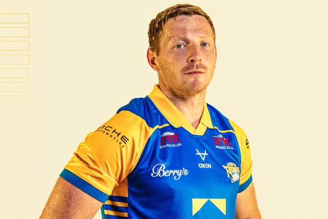 YEP jury member Iain Sharp isn't a fan of Leeds Rhinos' 2027 kit, modelled by Lachie Miller. Picture by Leeds Rhinos.
