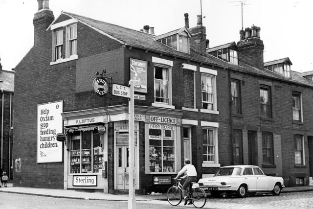 A newsagents and off-licence shop on Oatland Road and Herbert Grove pictured in July 1967. It was owned by P. Loftus.