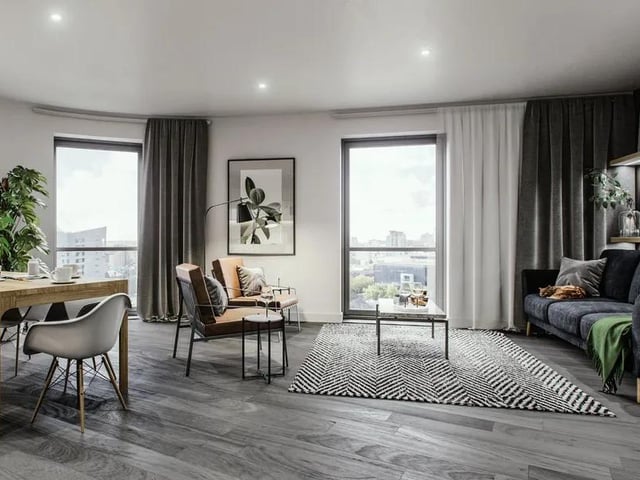 Phoenix apartments are now up for sale with master sales agent North Property Group. A three-bedroom property on the fourth floor is listed on Zoopla for an asking price of £392,950.