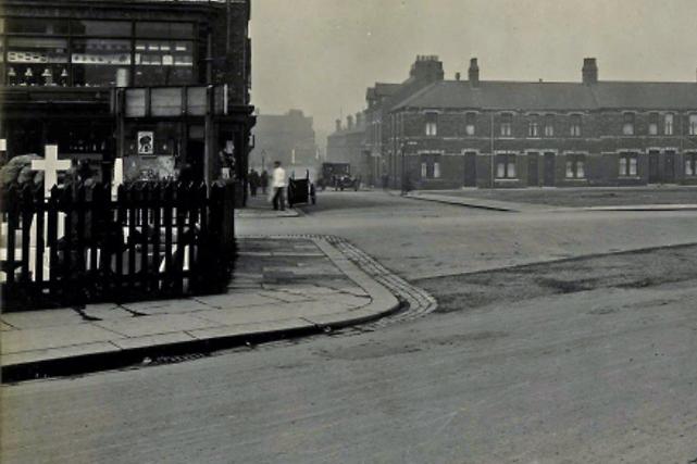 Taken from where today's Mill House Leisure Centre is, looking up Young Street with Jones's monumental masons on the left. Photo: Hartlepool Library Service.
