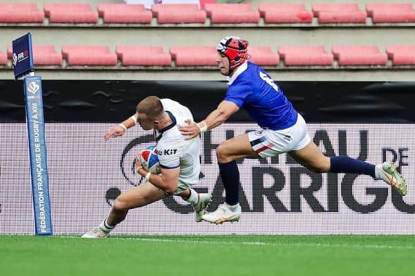 Ash Handley, who scored two tries for England against France last weekend, is back in Leeds Rhinos' squad after missing the win over Leigh a fortnight ago through concussion. Picture by Alex Whitehead/SWpix.com.