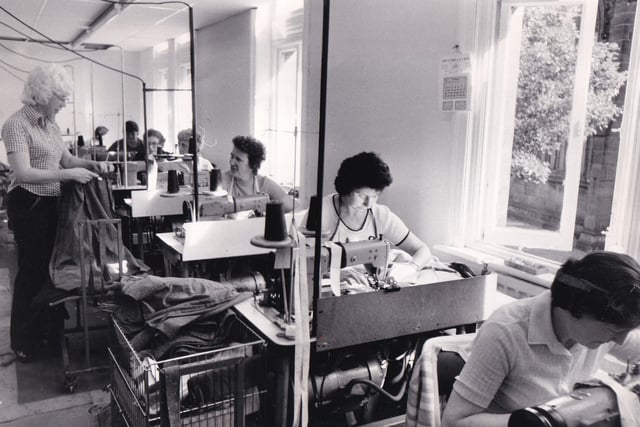Part of the light and airy workroom in Robanne's new premises pictured in September 1979.